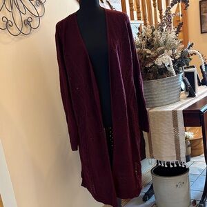 i jeans by Buffalo Burgundy Women's Cardigan